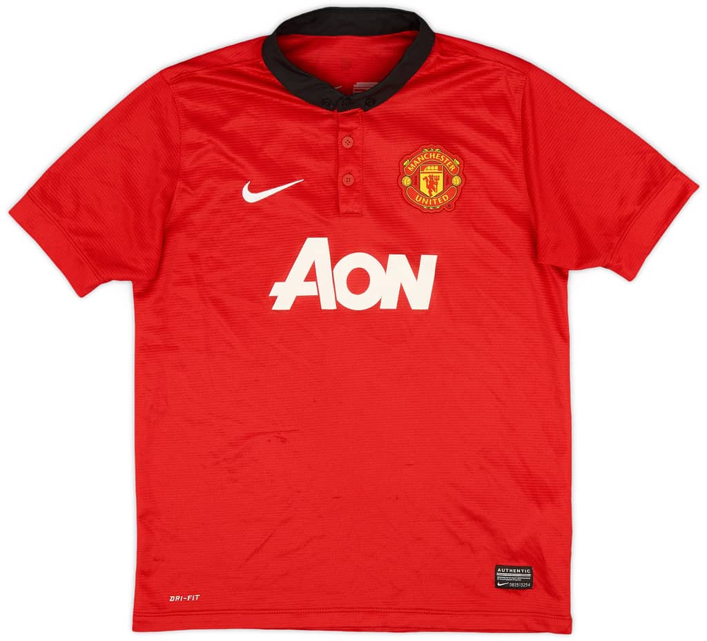 2013-14 Manchester United Home Shirt - 8/10 - (L.Boys)