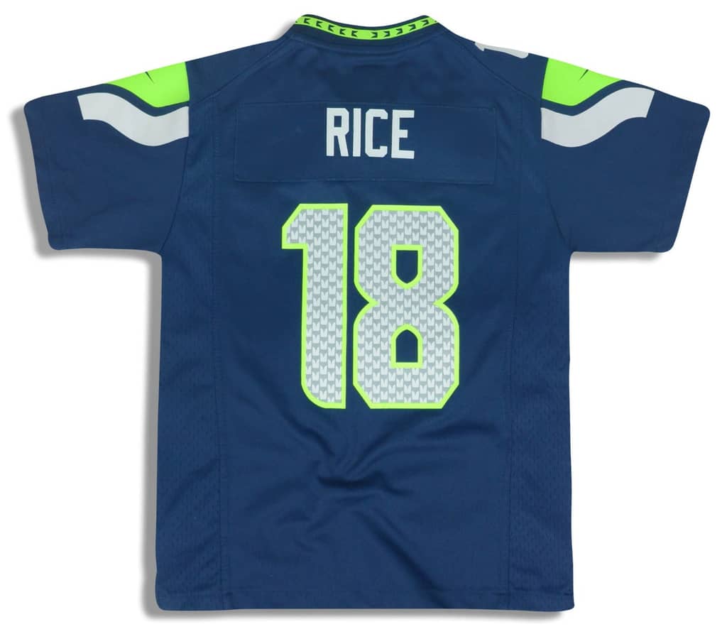 2012-13 Seattle Seahawks Rice #18 Nike Game Jersey (Home) Y