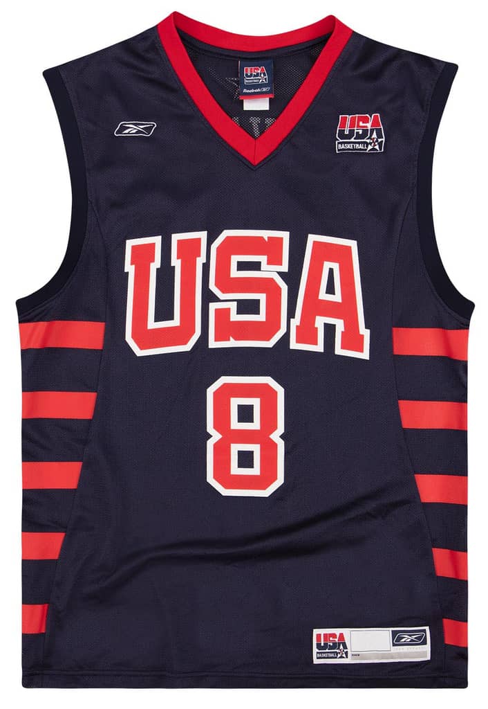 2004 USA Bryant #8 Reebok Jersey (Away) M