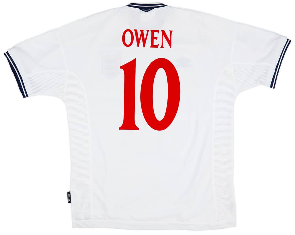 1999-01 England Home Shirt Owen #10 - 8/10 - (XL)