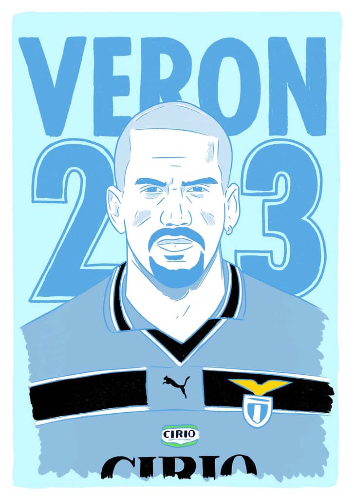1998-00 Lazio Veron #23 Serie A Icons A3 Poster/Print