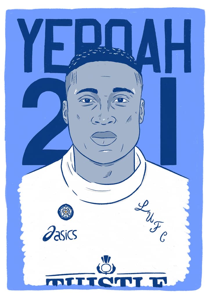 1995-96 Leeds United Yeboah #21 Premier League Icons Poster/Print