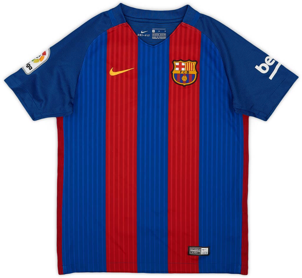2016-17 Barcelona Home Shirt - 9/10 - (M.Boys)