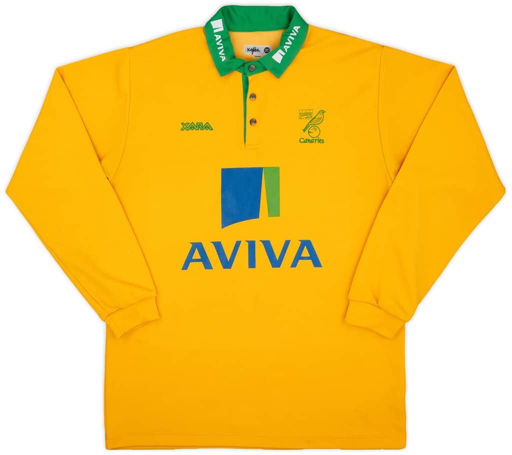2010-11 Norwich City Xara Polo L/S Shirt - 8/10 - (M)