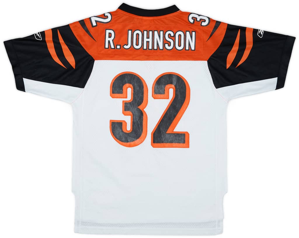 2007 Cincinnati Bengals R.Johnson #32 Reebok Premier Away Jersey - 6/10 - (L.Boys)