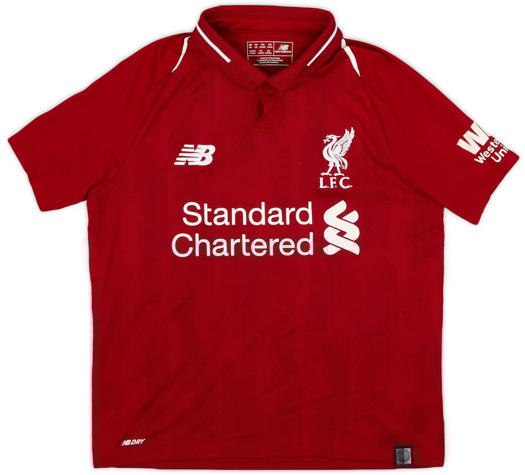 2018-19 Liverpool Home Shirt - 8/10 - (M.Boys)