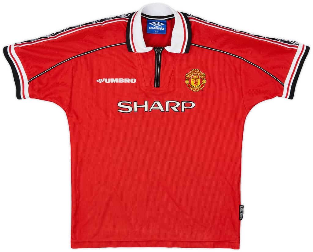 1998-00 Manchester United Home Shirt - 6/10 - (L.Boys)