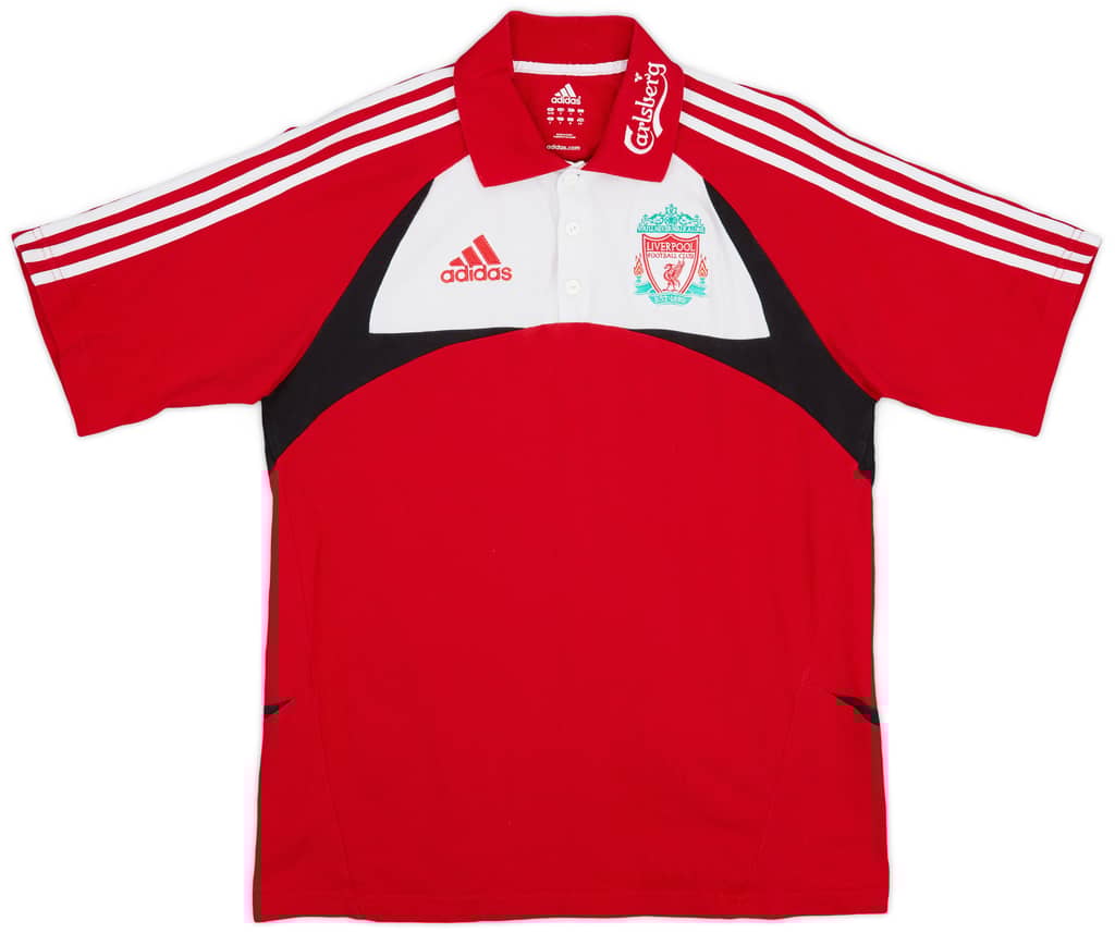 2007-08 Liverpool adidas Polo Shirt - 9/10 - (S)