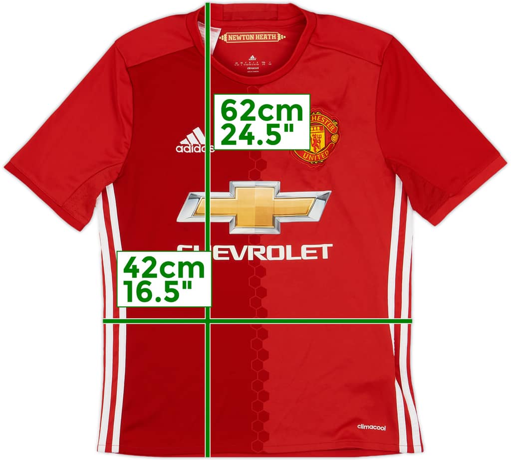 2016-17 Manchester United Home Shirt - 9/10 - (L.Boys)