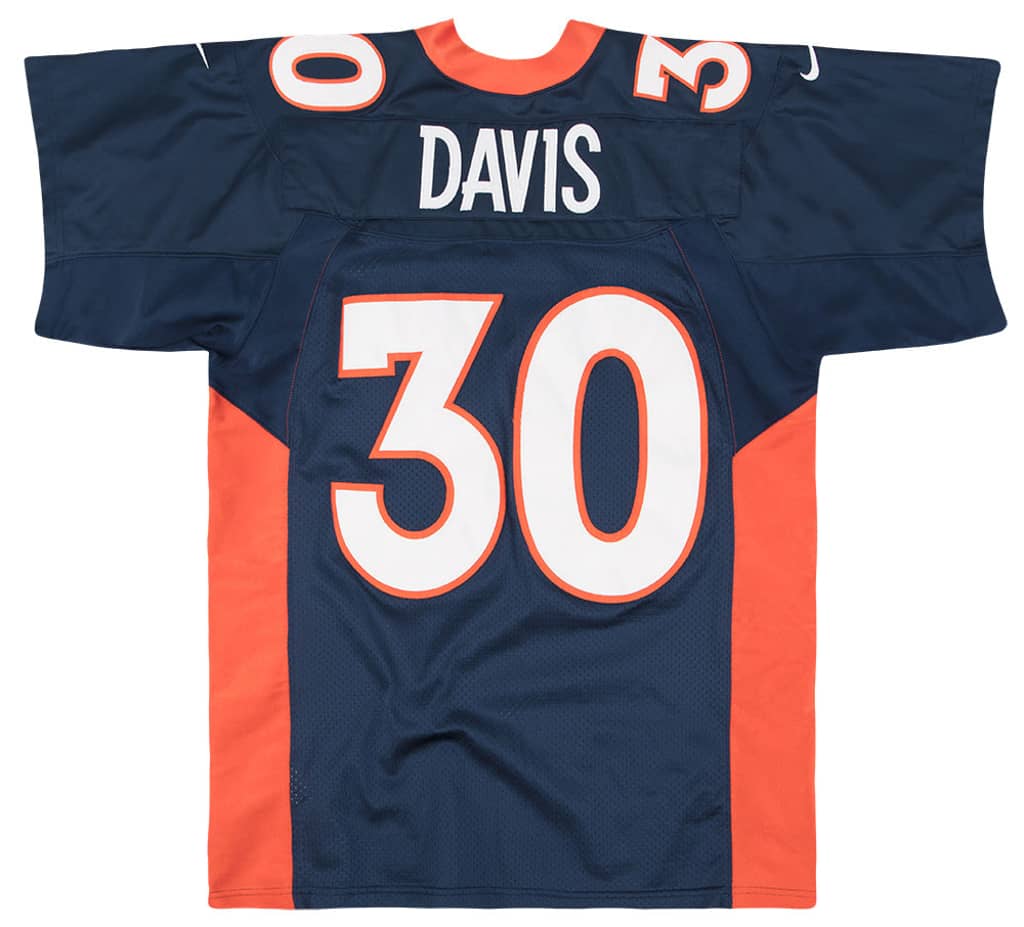 1997-00 Denver Broncos Davis #30 Authentic Nike Jersey (Home) XL