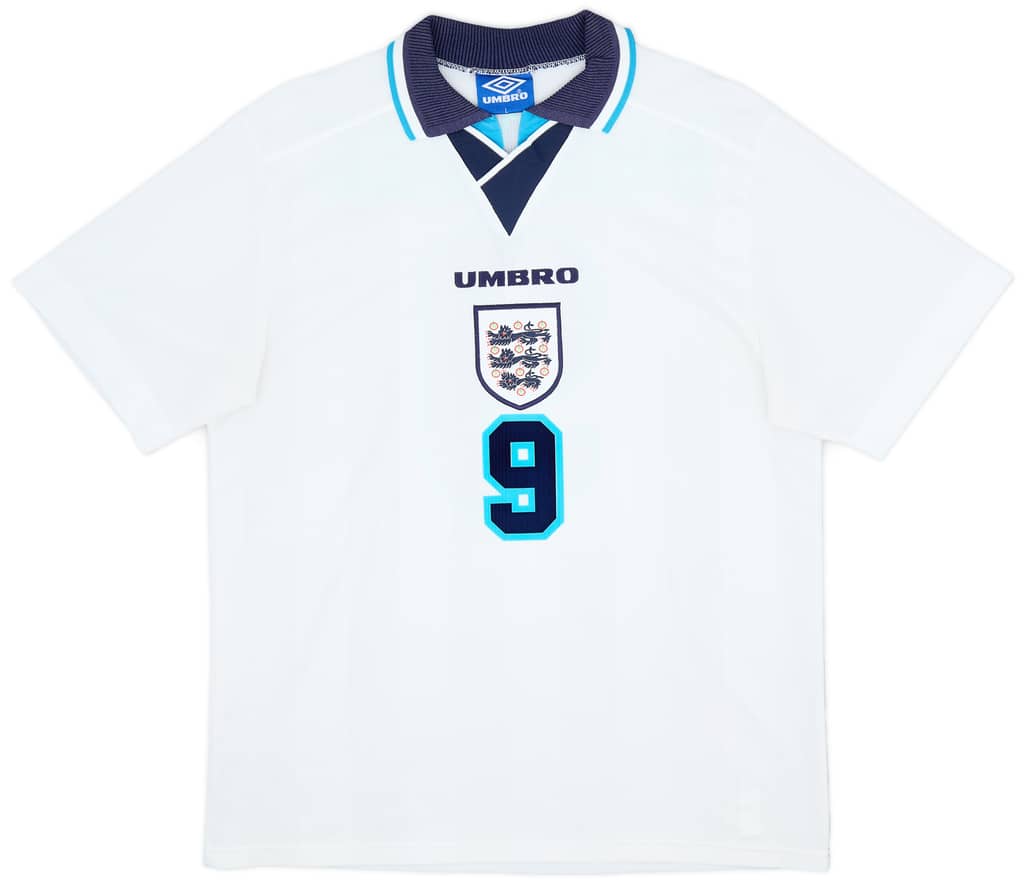 1995-97 England Home Shirt Shearer #9 - 8/10 - (L)