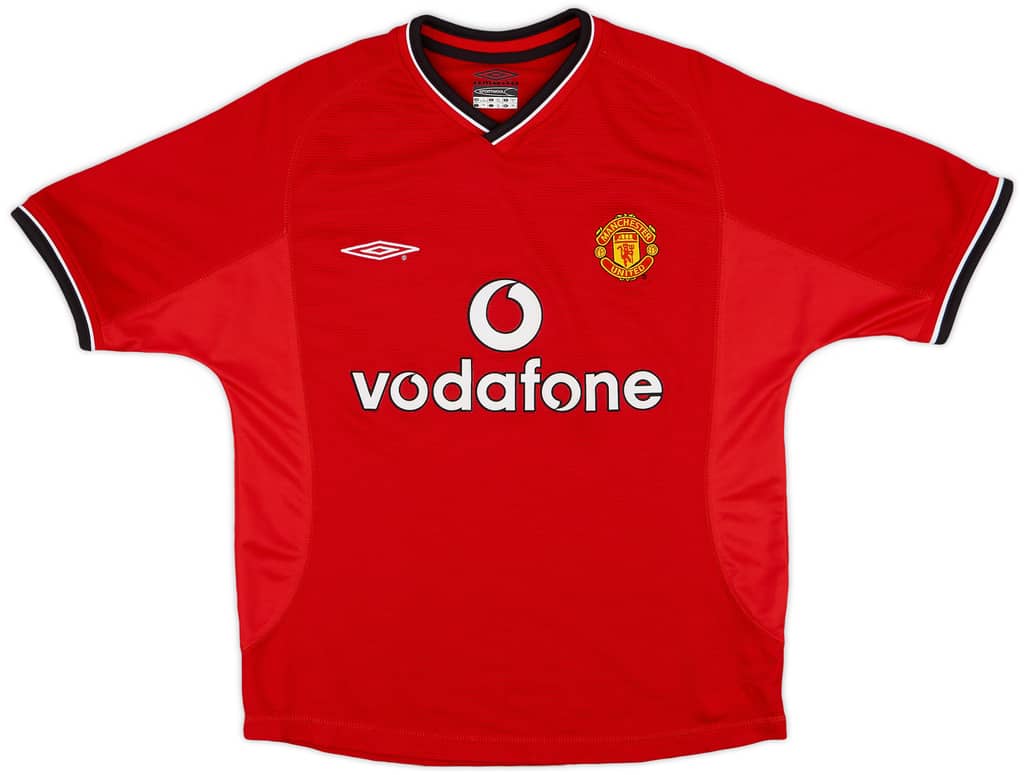 2000-02 Manchester United Home Shirt - 8/10 - (L.Boys)