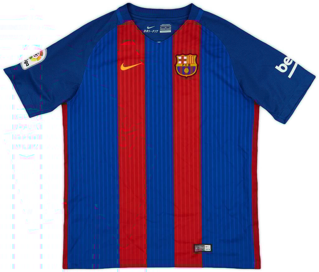 2016-17 Barcelona Home Shirt - 9/10 - (XL.Boys)