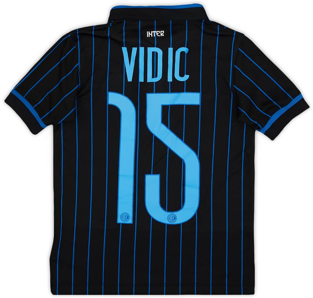 2014-15 Inter Milan Home Shirt Vidic #15 - 8/10 - (6-7 Years)