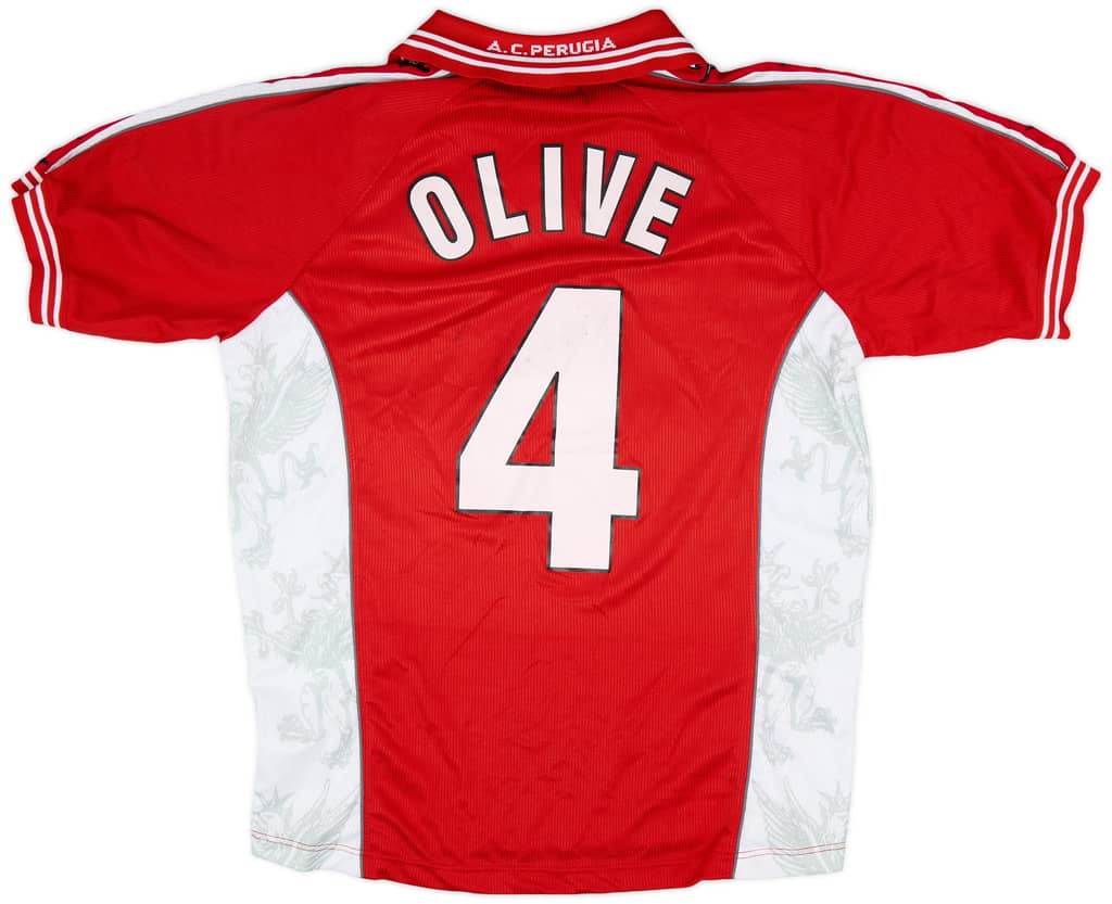 1999-00 Perugia Home Shirt Olive #4 - 6/10 - (M)