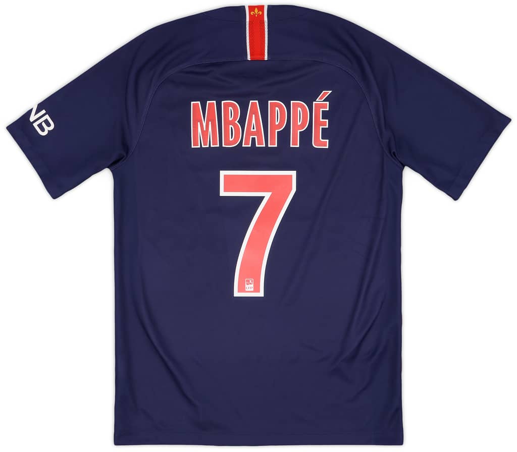 2018-19 Paris Saint-Germain Home Shirt Mbappe #7 - 9/10 - (S)