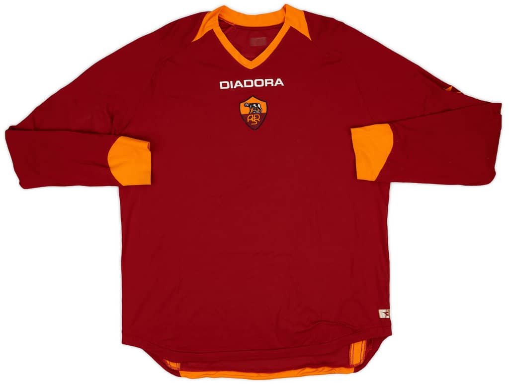 2006-07 Roma Match Issue Home L/S Shirt Mexes #5