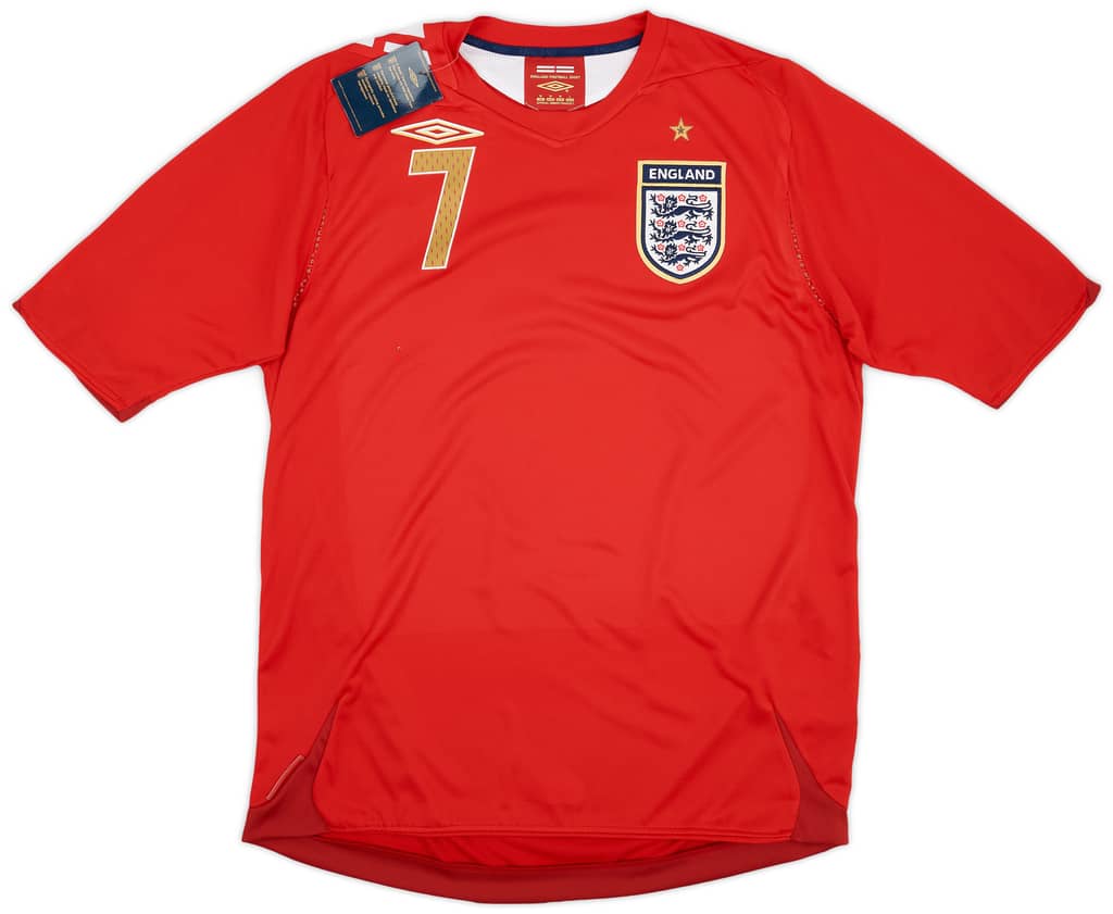 2006-08 England Away Shirt Beckham #7 (M)
