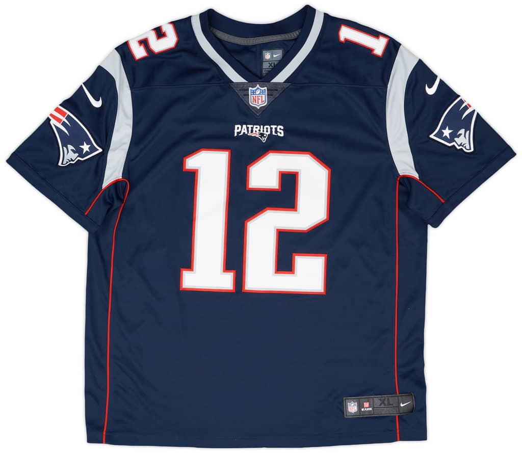 2017-19 New England Patriots Brady #12 Nike Limited Home Jersey - 8/10 - (XL)