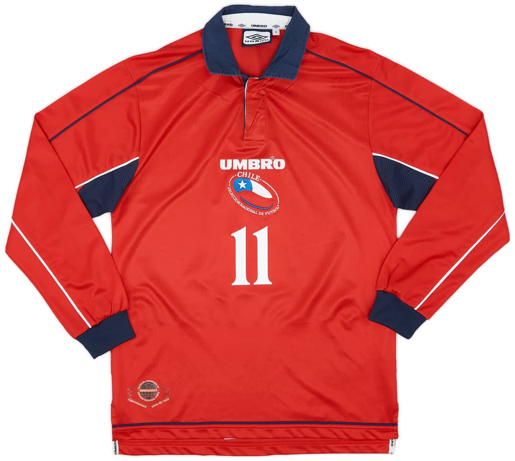2000-01 Chile Home L/S Shirt Salas #11 - 8/10 - (S)