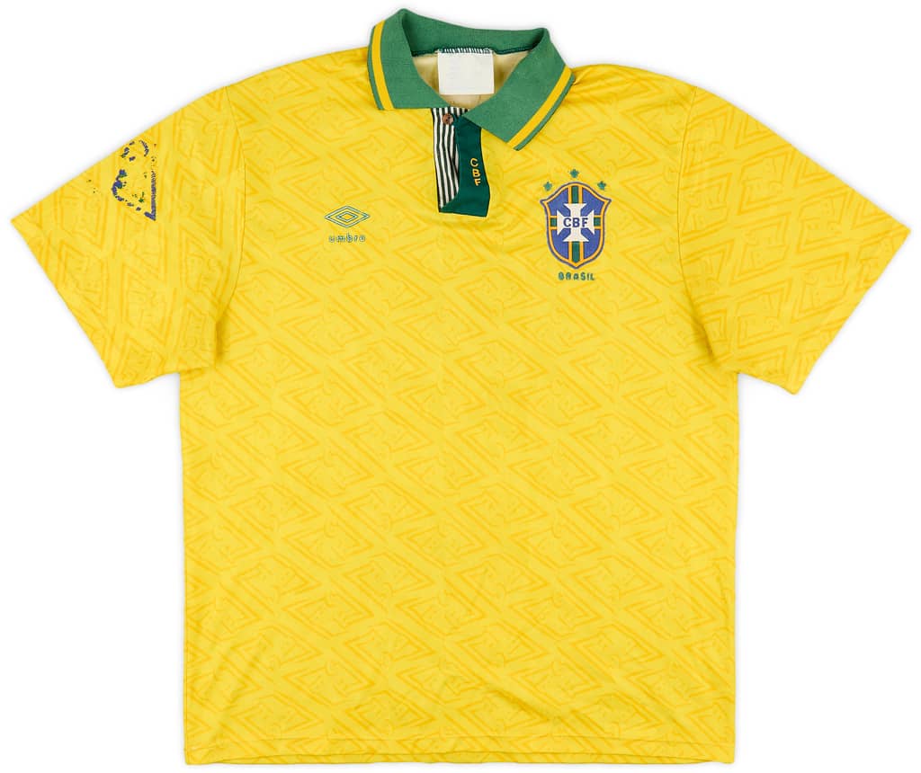 1991-93 Brazil Home Shirt - 5/10 - (L)