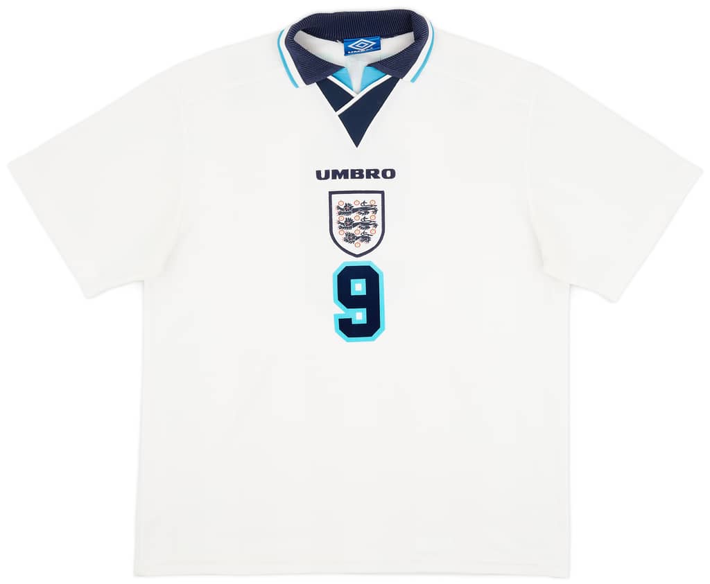 1995-97 England Home Shirt Shearer #9 - 9/10 - (XL)