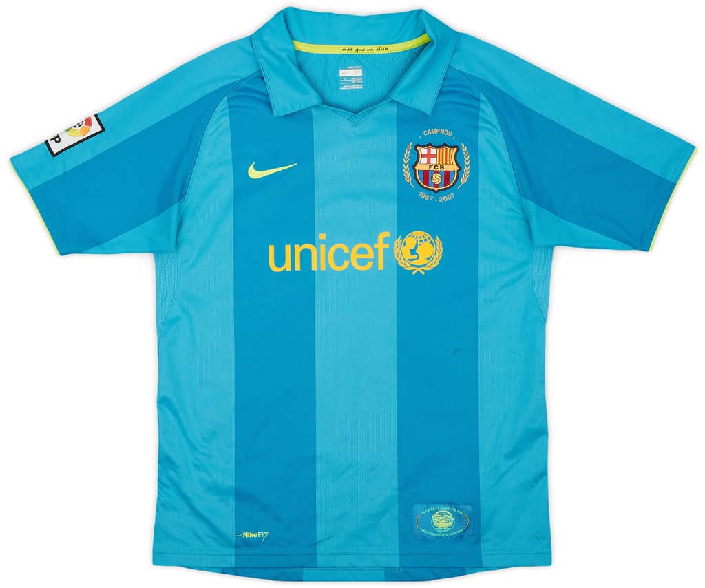 2007-09 Barcelona Away Shirt - 9/10 - (XL.Boys)