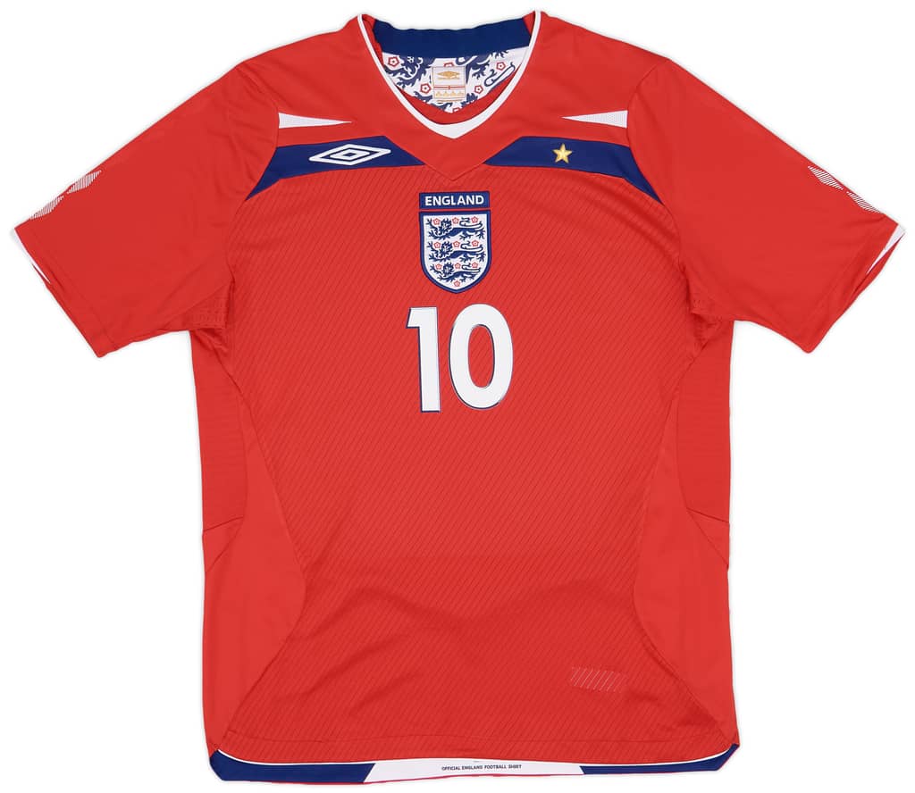 2008-10 England Away Shirt Rooney #10 - 8/10 - (L)