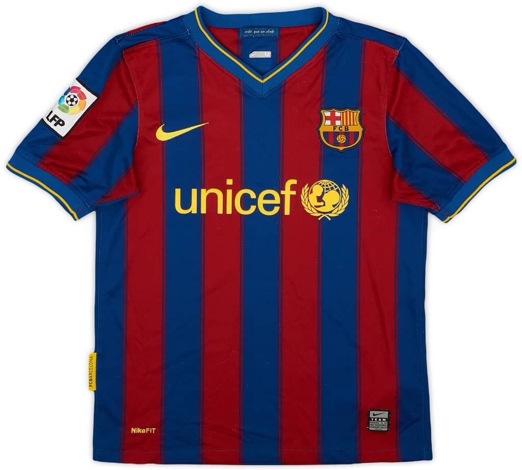 2009-10 Barcelona Home Shirt - 8/10 - (M.Boys)