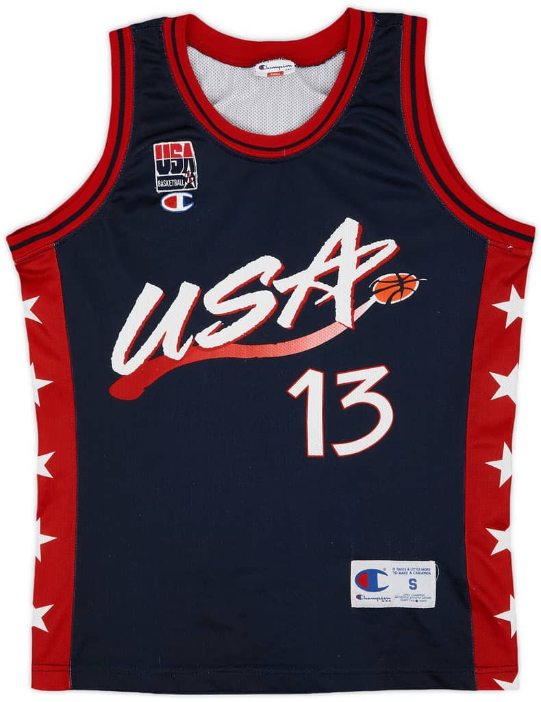 1996-99 USA O'Neal #13 Champion Away Jersey - 8/10 - (S)