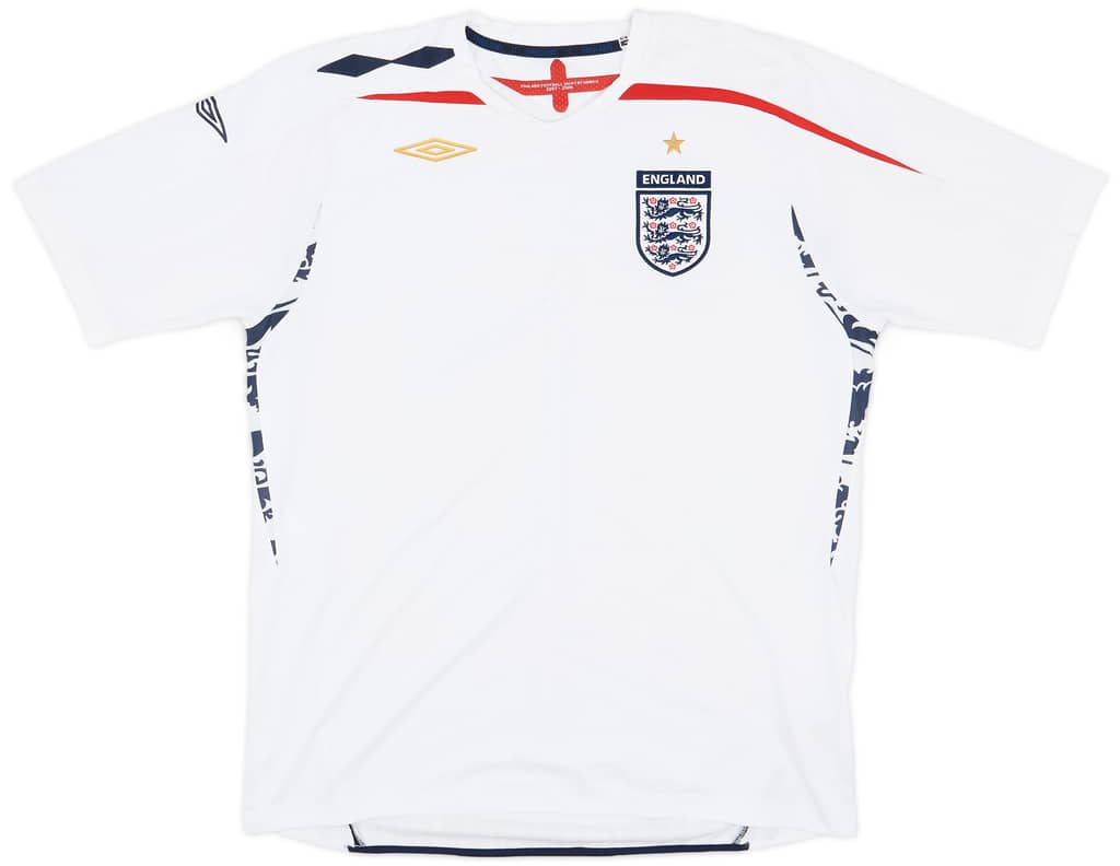 2007-09 England Home Shirt - 5/10 - (XL)
