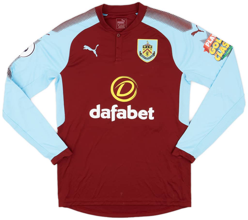 2017-18 Burnley Match Issue Home Shirt Lennon #25
