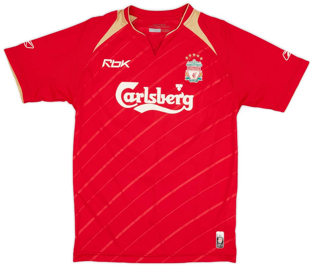 2005-06 Liverpool CL Home Shirt Gerrard #8 - 7/10 - (XS)