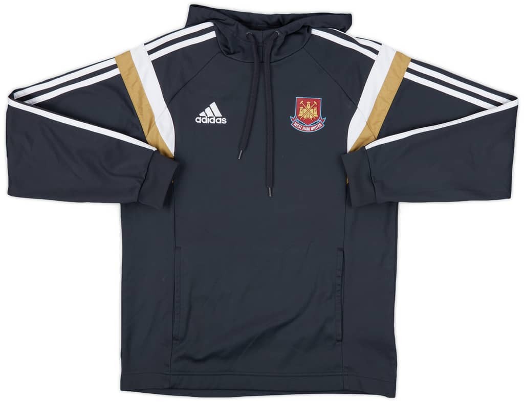 2014-15 West Ham adidas Hooded Sweat Top - 6/10 - (S)