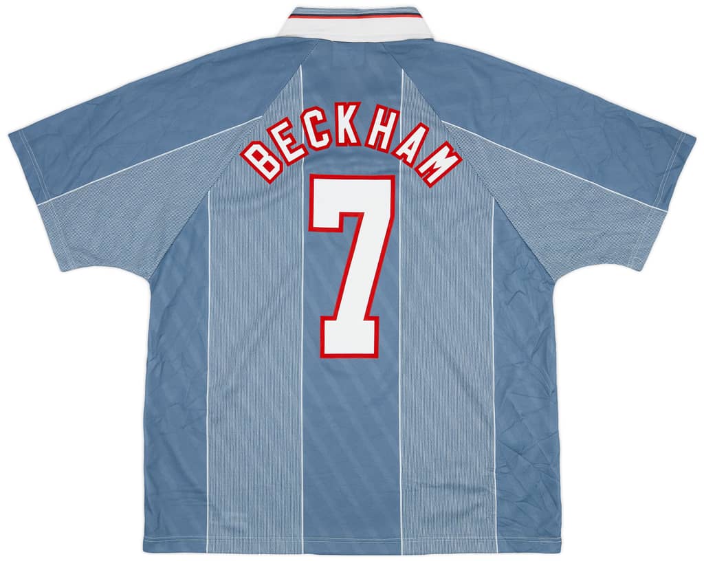 1996-97 England Away Shirt Beckham #7 - 8/10 - (XL)