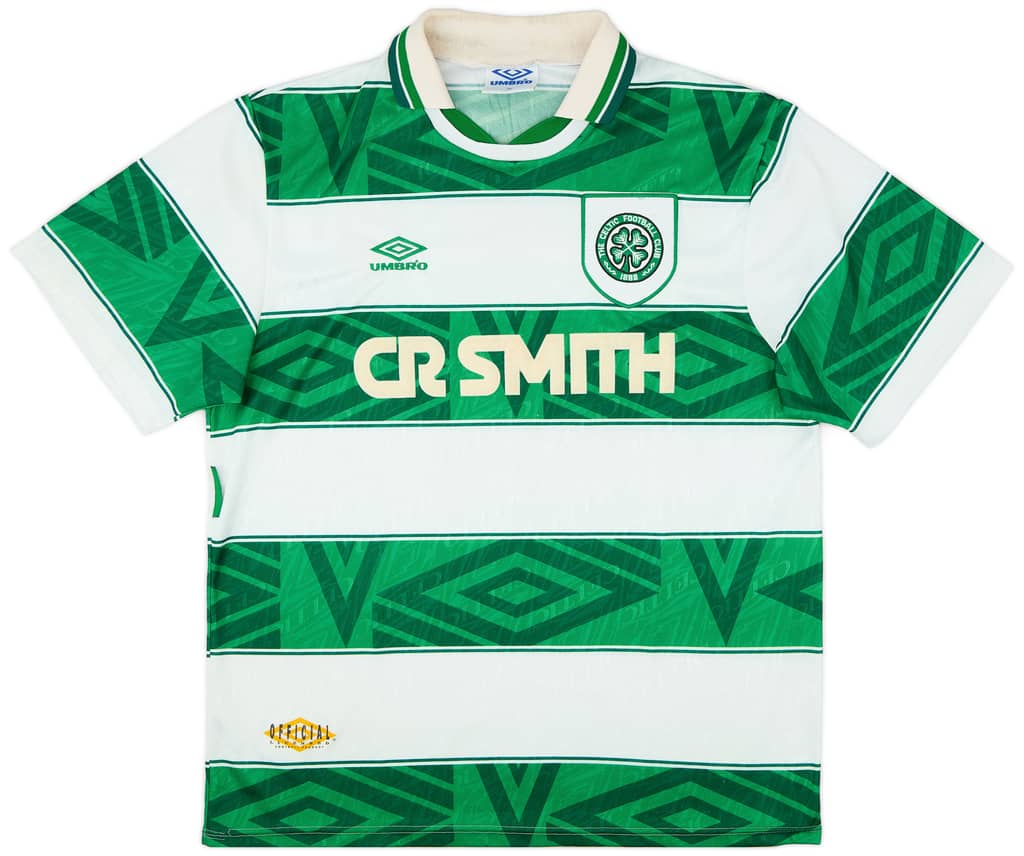 1993-95 Celtic Home Shirt - 8/10 - (XL)
