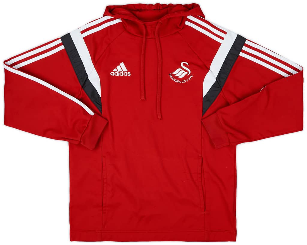 2014-15 Swansea City adidas Hooded Sweat Top - 8/10 - (S)