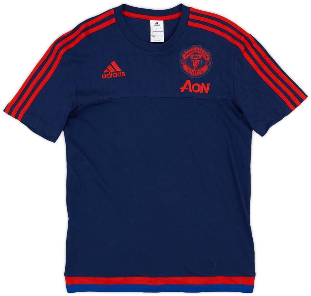 2015-16 Manchester United adidas Cotton Tee - 9/10 - (S)