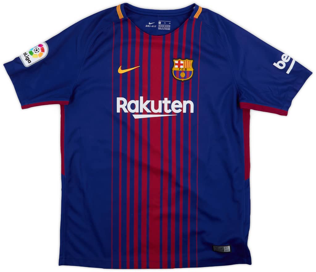 2017-18 Barcelona Home Shirt - 9/10 - (XL.Boys)