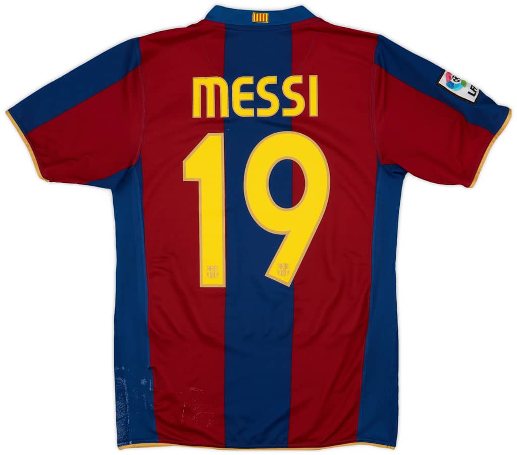 2007-08 Barcelona Home Shirt Messi #19 - 5/10 - (S)