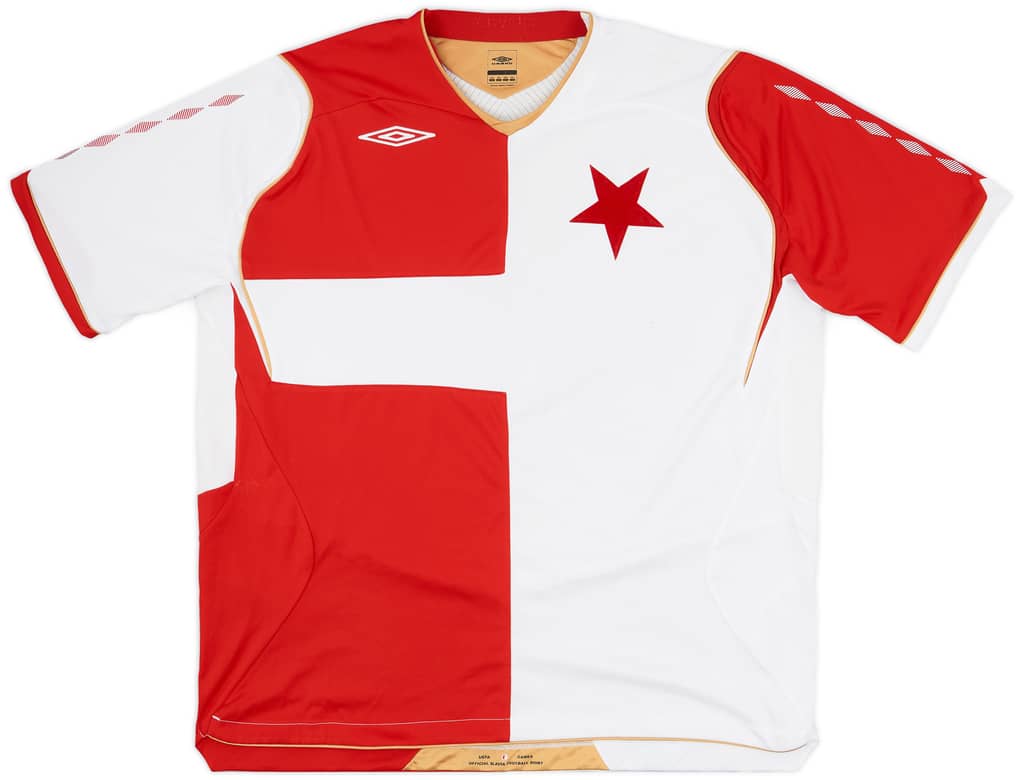2008-09 Slavia Prague Home Shirt - 6/10 - (XXL)