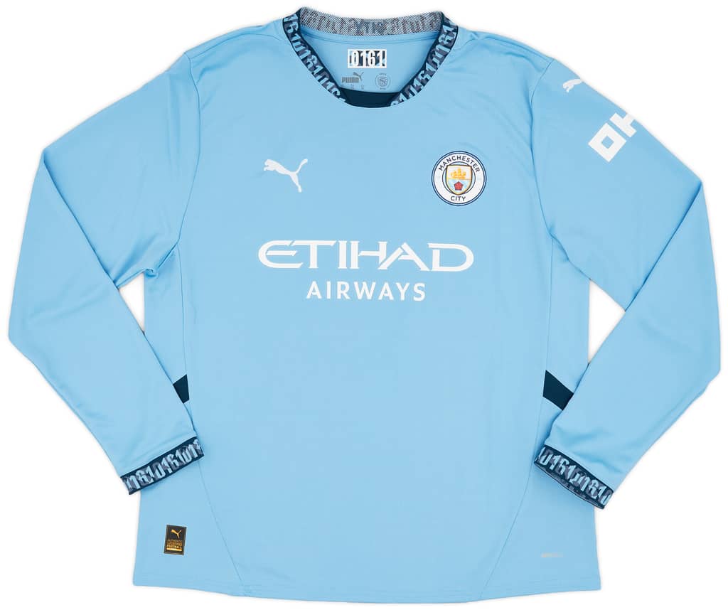2024-25 Manchester City Home L/S Shirt Haaland #9 - 10/10 - (XL)