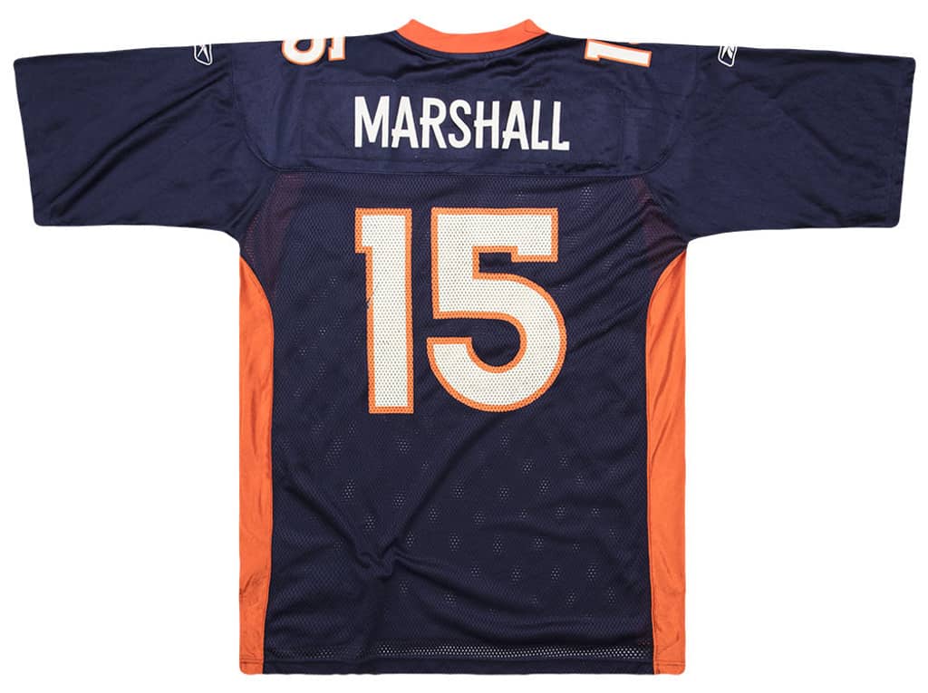 2007 Denver Broncos Marshall #15 Reebok On Field Jersey (Home) L