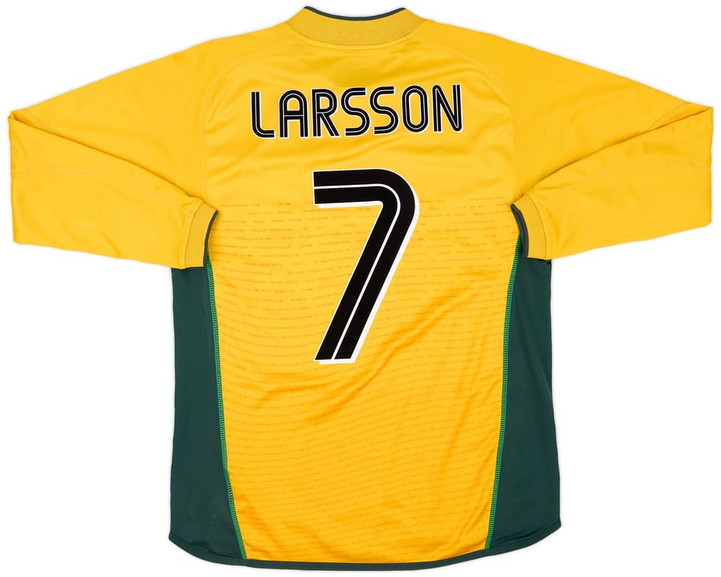 2002-03 Celtic Away L/S Shirt Larsson #7 - 6/10 - (L)