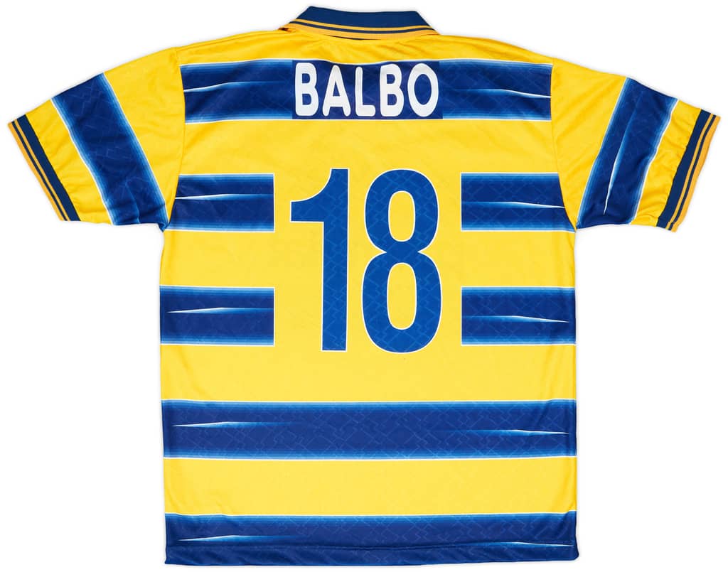 1998-99 Parma Match Worn Home Shirt Balbo #18