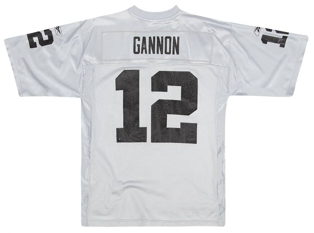 2002-04 Oakland Raiders Gannon #12 Reebok On Field Jersey (Alternate) M