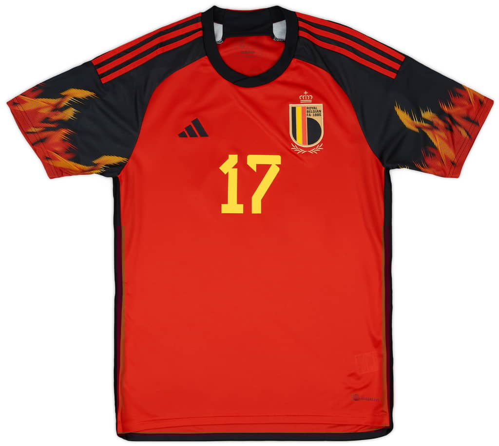 2022-23 Belgium Home Shirt Trossard #17