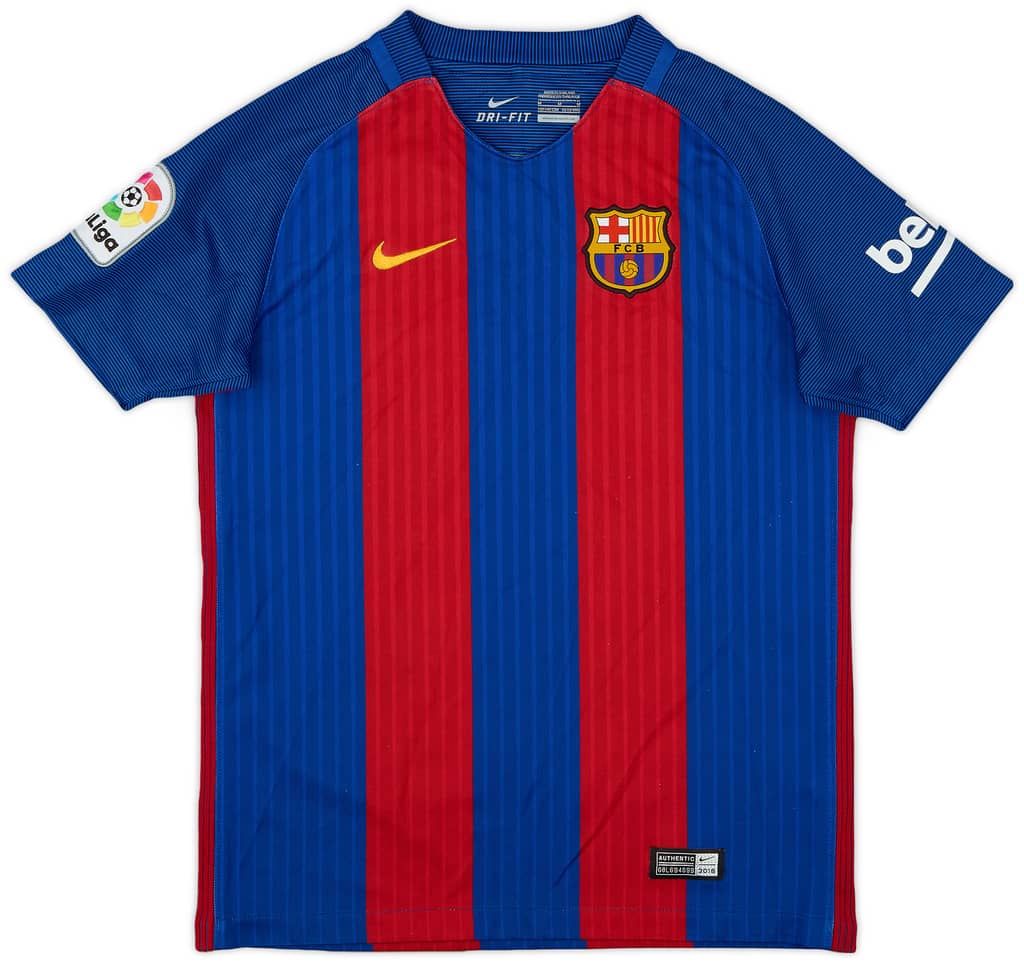 2016-17 Barcelona Home Shirt - 9/10 - (M.Boys)