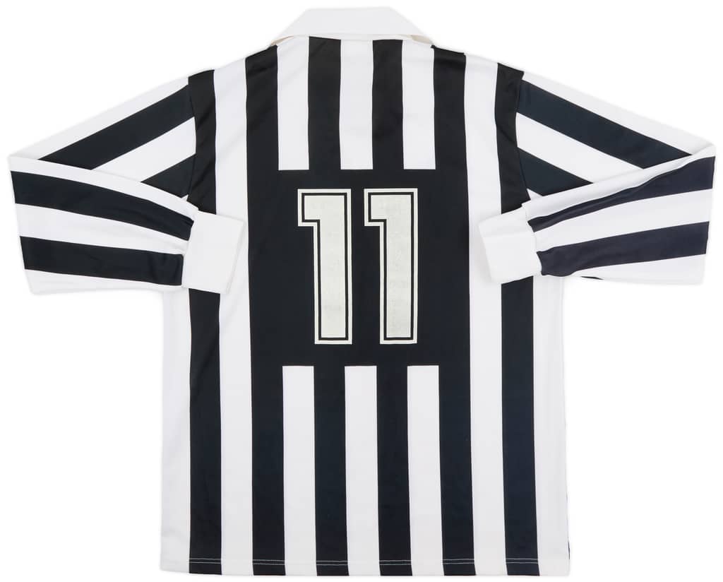 1989-90 Juventus Basic Home L/S Shirt #11 - 8/10 - (XL)
