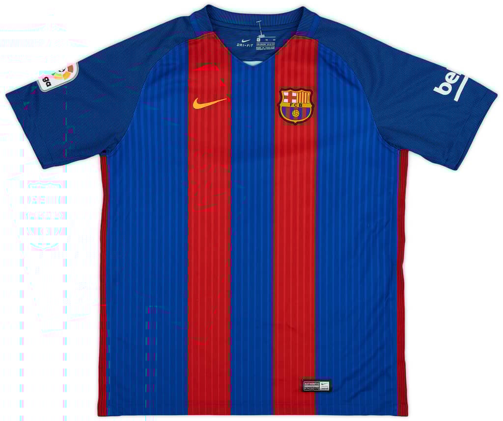 2016-17 Barcelona Home Shirt - 9/10 - (XL.Boys)